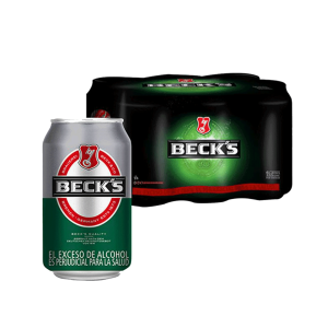 Cerveza becks en lata sixpack