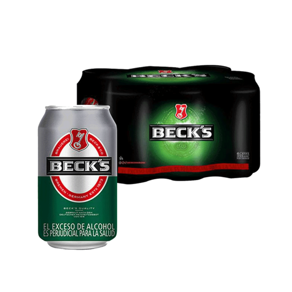 Cerveza becks en lata sixpack