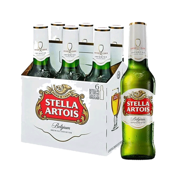 cerveza stella artois sixpack